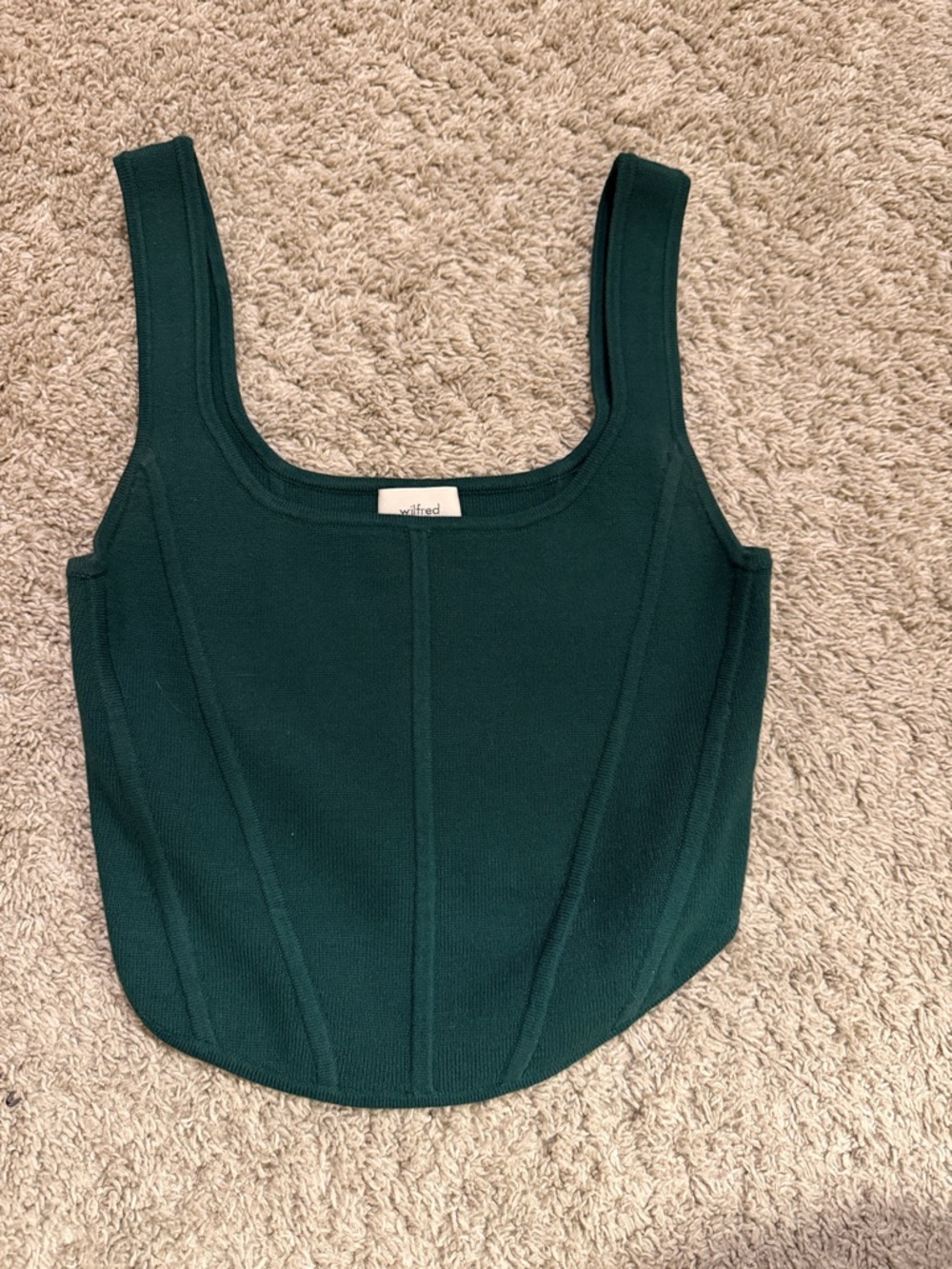 Wilfred Forest Green Scoop Corset Tank